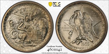 1935 50C Texas MS66