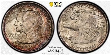 1921 50C Alabama MS67+