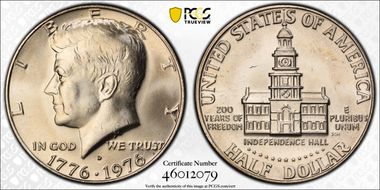 1976-D 50C Clad MS65