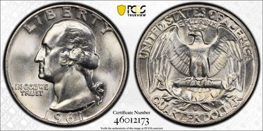 1961-D/D 25C RPM FS-502 MS65