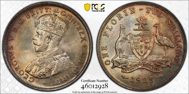 1925(m & sy) Florin MS65