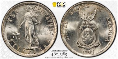 1937-M 10C MS66