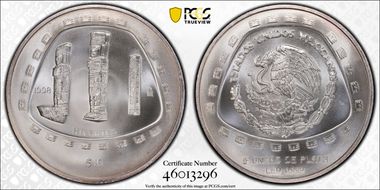 1998-Mo 10 Peso Atlantes MS68