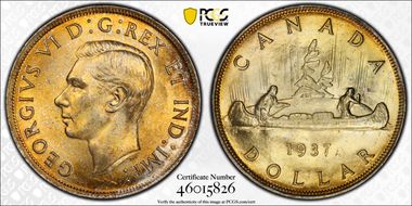 1937 S$1 Double HP MS64