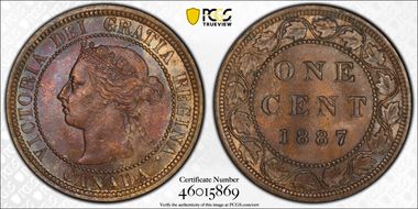 1887 1C MS63BN