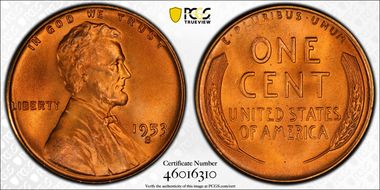 1953-S 1C MS67+ RD