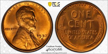 1937-S 1C MS67RD