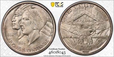 1935-D 50C Arkansas MS66