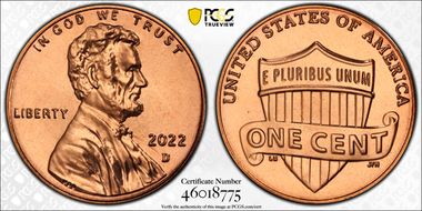 2022-D 1C Shield  UNC Set First Strike MS67RD