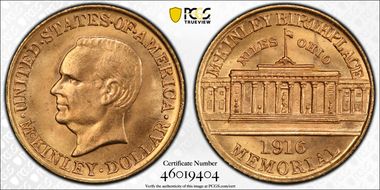 1916 G$1 McKinley MS65