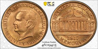 1917 G$1 McKinley MS66