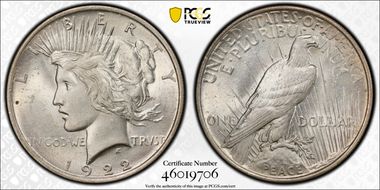 1922 $1 MS63