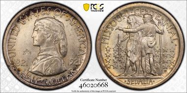 1921 50C Missouri, 2*4 MS65