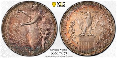 1915-S 50C Panama-Pacific AU50