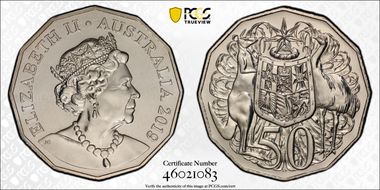 2019 50C Dodecagon 50C 50th Ann. J. Clark Effigy MS68