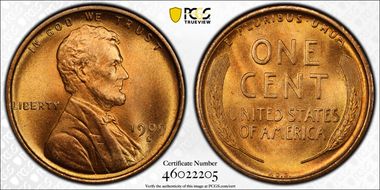 1909-S VDB 1C MS67RD