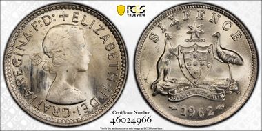 1962(m) 6D KM-58  Ag MS65