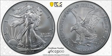 2022-W $1 Burnished Silver Eagle First Strike SP70