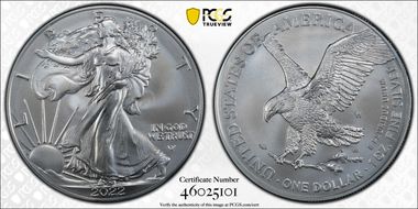 2022-W $1 Burnished Silver Eagle First Strike SP70