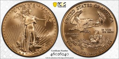1998 $50 Gold Eagle MS67