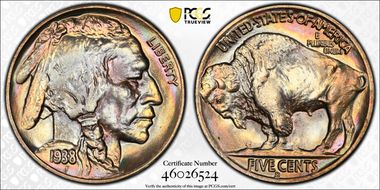 1938-D 5C Buffalo MS68