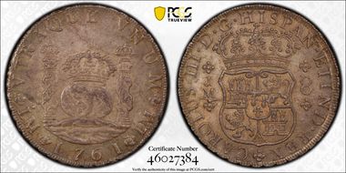 1761-LM JM 8 R Calico-836 KM-A64.2 1 Dot MS63