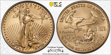 2000 $10 Gold Eagle MS70