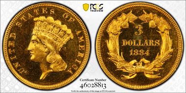1884 $3 PR62