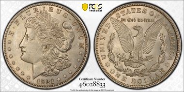 1921 $1 Morgan MS62