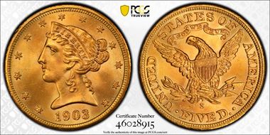 1903-S $5 MS67