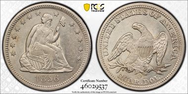 1856-O 25C AU58