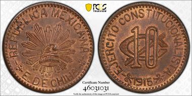 1915 10C KM-615 MS64RB