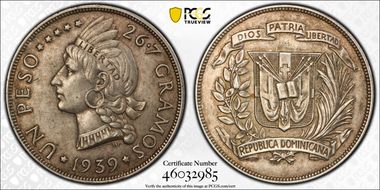 1939 Peso AU55