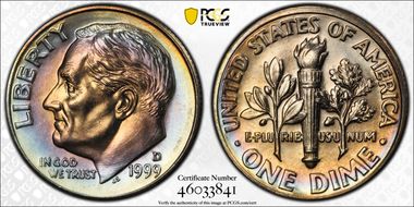 1999-D 10C MS66FB