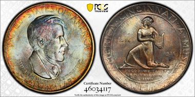 1936-D 50C Cincinnati MS67+