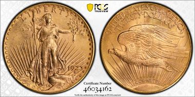 1923-D $20 MS65+