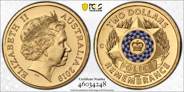 2019-C $2 Police Remembrance Colorized MS67