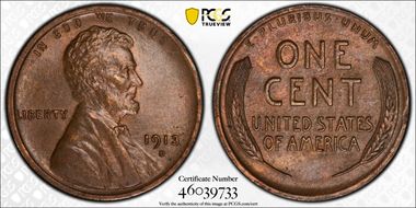 1913-D 1C MS62BN
