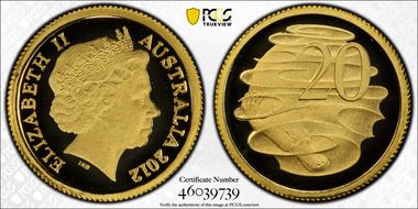 2012 20C Platypus 0.5g Gold PR70DCAM