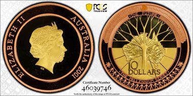 2001 $10 The Future PR69DCAM