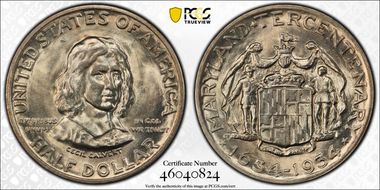 1934 50C Maryland MS65