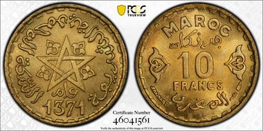 AH1371 (1951) 10 Fr Lec-262 MS65