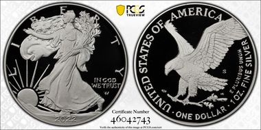 2022-S $1 Silver Eagle First Strike PR69DCAM