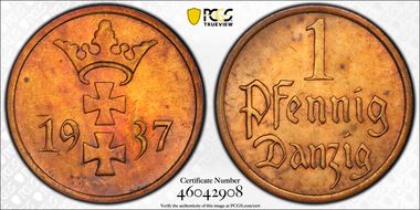 1937 Pfg KM-140 MS64RB