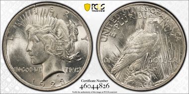 1923 $1 MS62