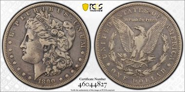 1890-O $1 VAM 20 Doubled Ear VF25