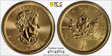 2015 $5 Maple Leaf/Au MS69