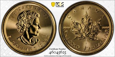 2015 $5 Maple Leaf/Au MS69