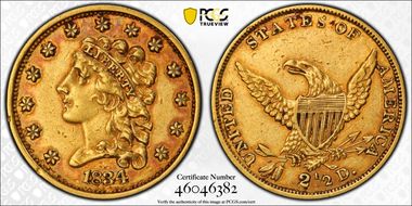 1834 $2.50 Classic XF45