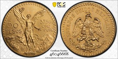 1947 50 Peso KM-481  Au N1